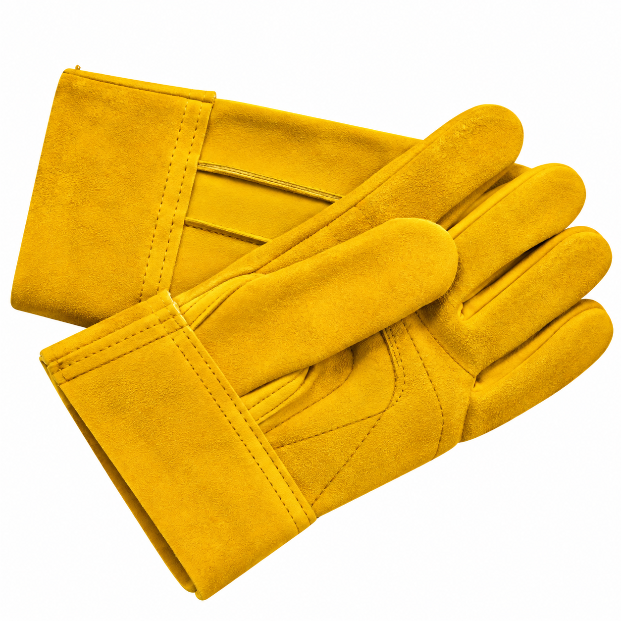 Atado de 25 pares de guantes de carnaza corto amarillos 