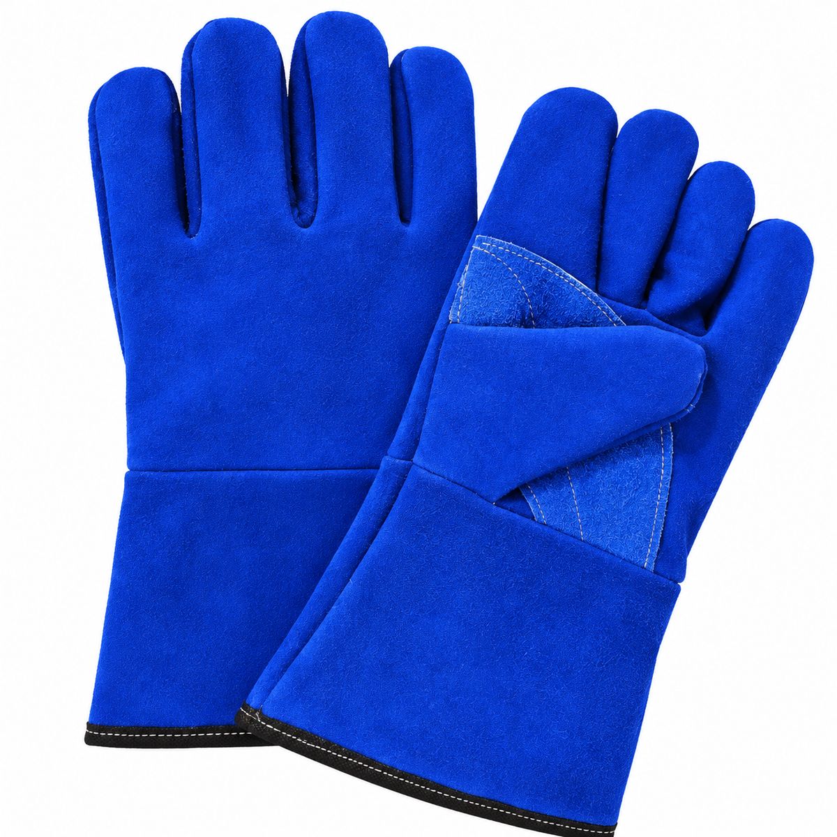 Atado de 25 pares de guantes de soldador azules 